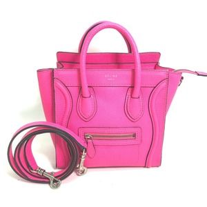 CELINE Luggage Nano Shopper Tote Bag (189243), 2-Way Shoulder/Handbag, Leathe...